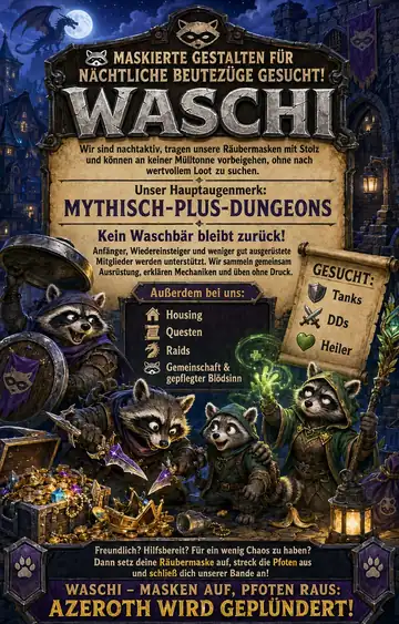 Waschi Community – Maskierte Gestalten für nächtliche Beutezüge gesucht